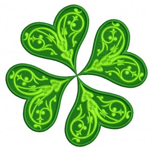 Ornate Shamrock St. Patrick's Day Filled Machine Embroidery Design Digitized Pattern